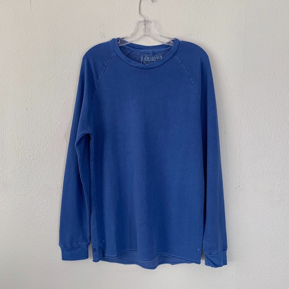 CLOSED side split raw hem stitch detail sweatshirt